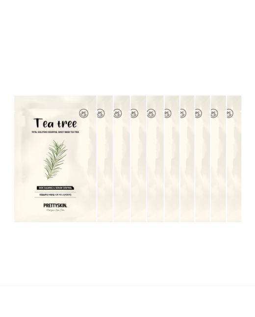 PRETTYSKIN - Total Solution Essential Sheet Mask - Tea Tree (10ea) Set