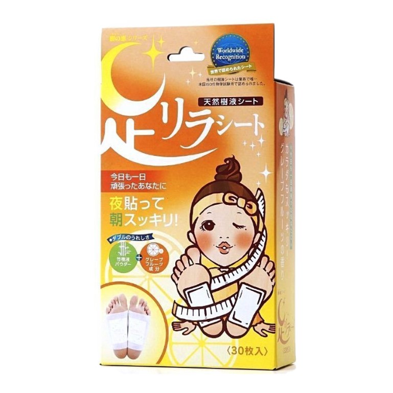 Kinomegumi - Ashirira - Foot Relax Sheet Grapefruit - 30pezzi