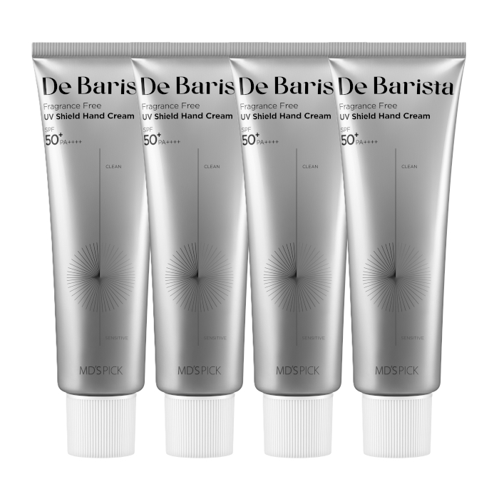 MD's Pick - De Barista Fragrance-Free Sun Shield Hand Cream SPF50+/Pa++++ - 50g (4ea) Set