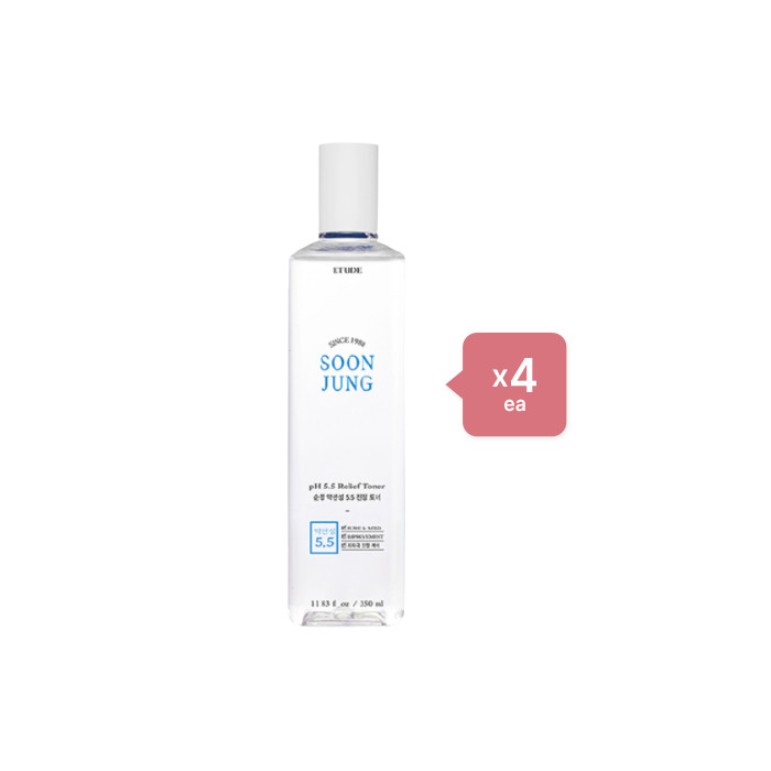 [Saldi]ETUDE - Soon Jung PH 5.5 Relief Toner - 350ml (4ea) Set