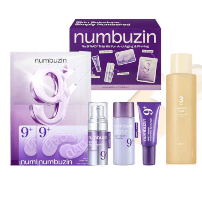 numbuzin - No.9 NAD+ Trial Kit for Anti-Aging & Firming (Stylevana Exclusive) - 1 Set (6Items) & No.3 Super Glowing Essence...
